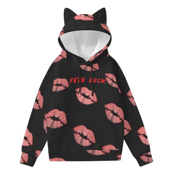 Fets Luck Women’s Hoodie With Decorative Ears