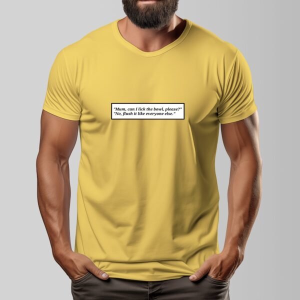 Lick the Bowl Unisex O-neck Short Sleeve T-shirt | 180GSM Cotton (DTF) - Image 10