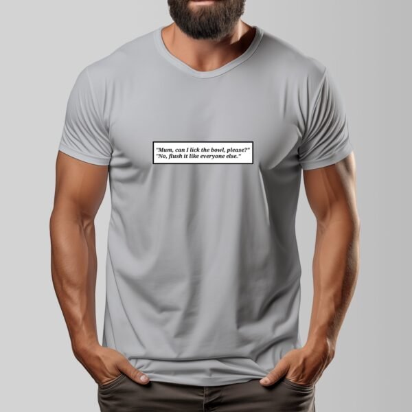 Lick the Bowl Unisex O-neck Short Sleeve T-shirt | 180GSM Cotton (DTF) - Image 7