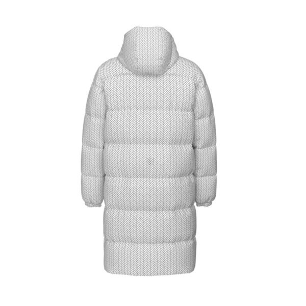 Herringbone Unisex Long Down Jacket - Image 5