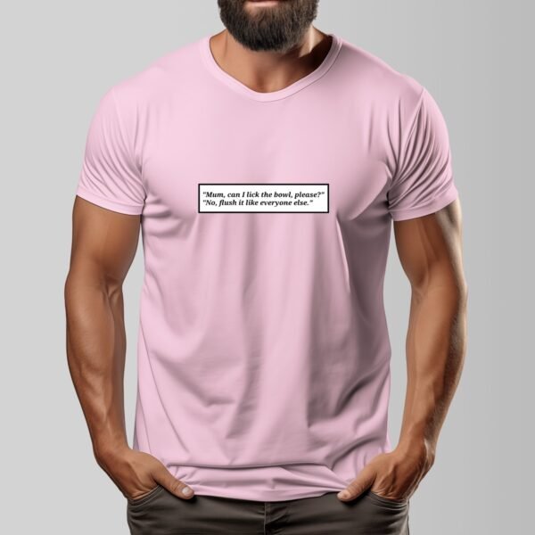 Lick the Bowl Unisex O-neck Short Sleeve T-shirt | 180GSM Cotton (DTF) - Image 9